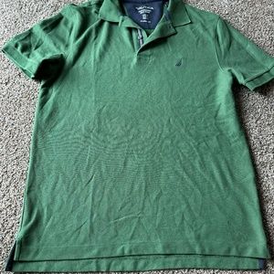 Nautica Men's Short Sleeve Polo M Green Classic Fit
